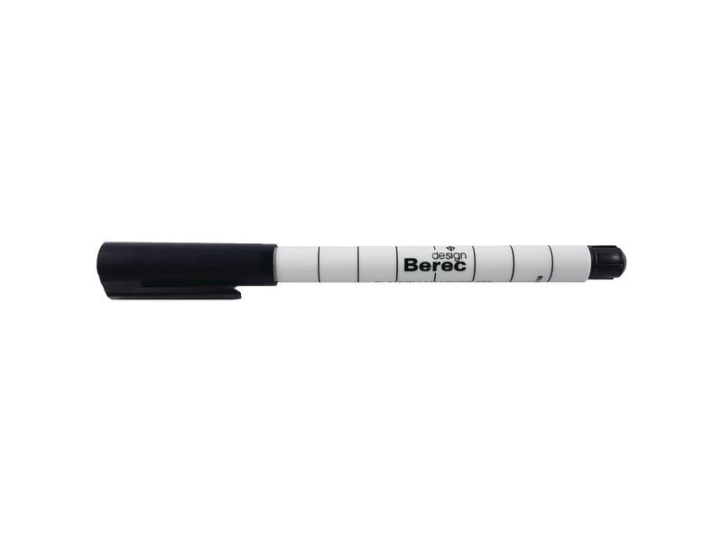 Berec Whiteboard-Marker Schmal Schwarz Board-Marker mit Rundspitze