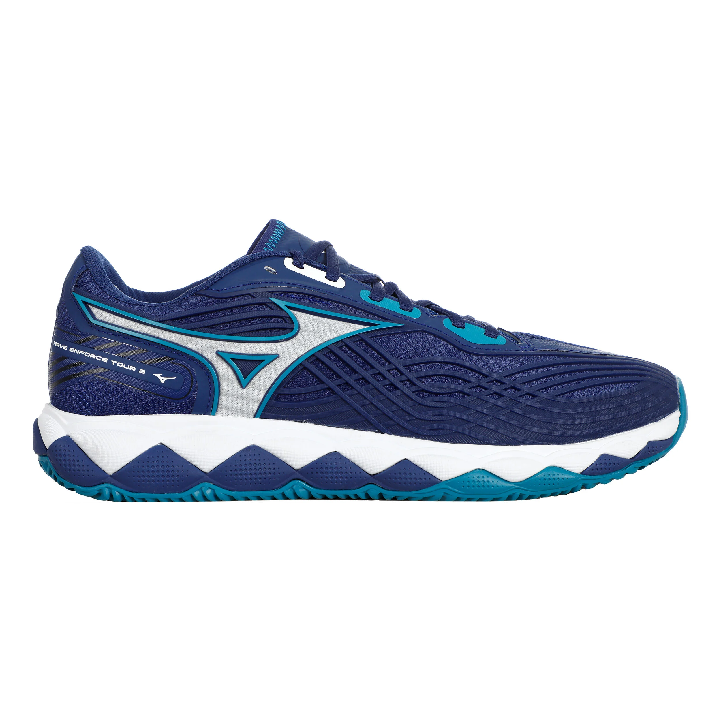 Mizuno Wave Enforce Tour 2 Chaussure Terre Battue - Bleu , Blanc