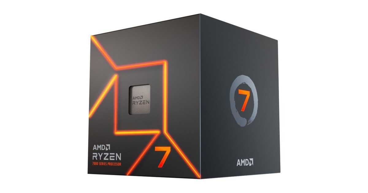 AMDRyzen 7 7700, 3,8 GHz (5,3 GHz Turbo Boost) socket AM5 processor  (Unlocked, Wraith Prism, Boxed)