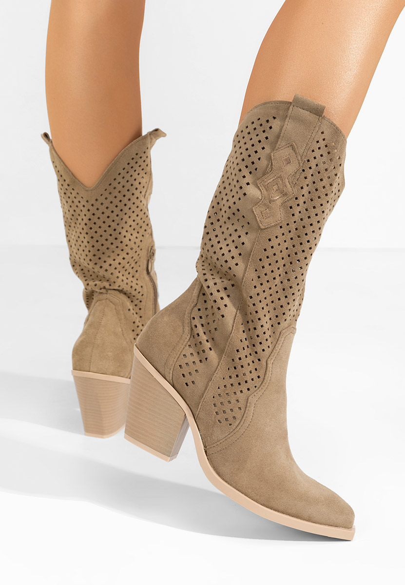 Bottes western femme kaki Ashley