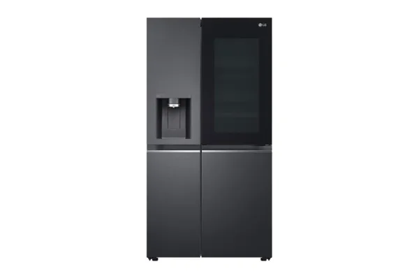 LG GSXB90MCDE - Køleskab/fryser - side-by-side med vanddispenser, isdispenser - Wi-Fi - bredde: 91.3 cm - dybde: 73.5 cm - højde: 179 cm - 635 liter - Klasse E - matsort