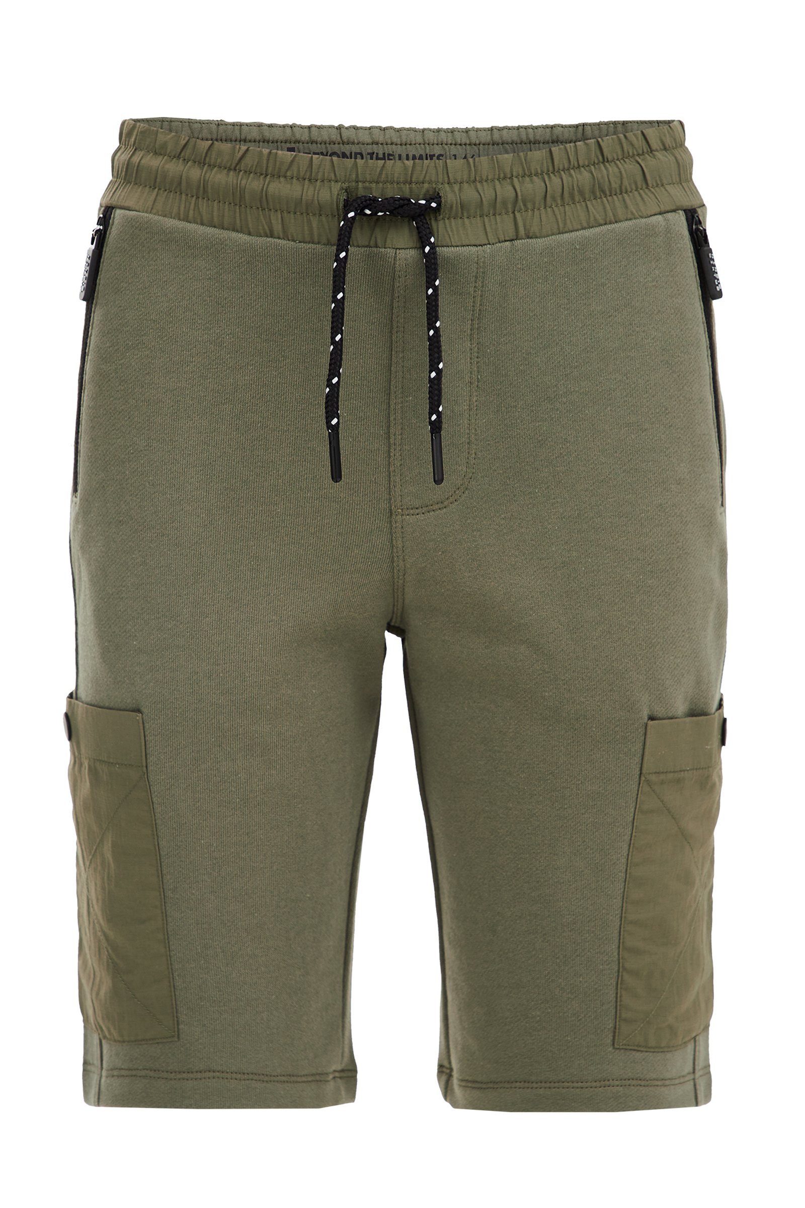 Jongens sweatshort met cargozakken WE Fashion Khaki