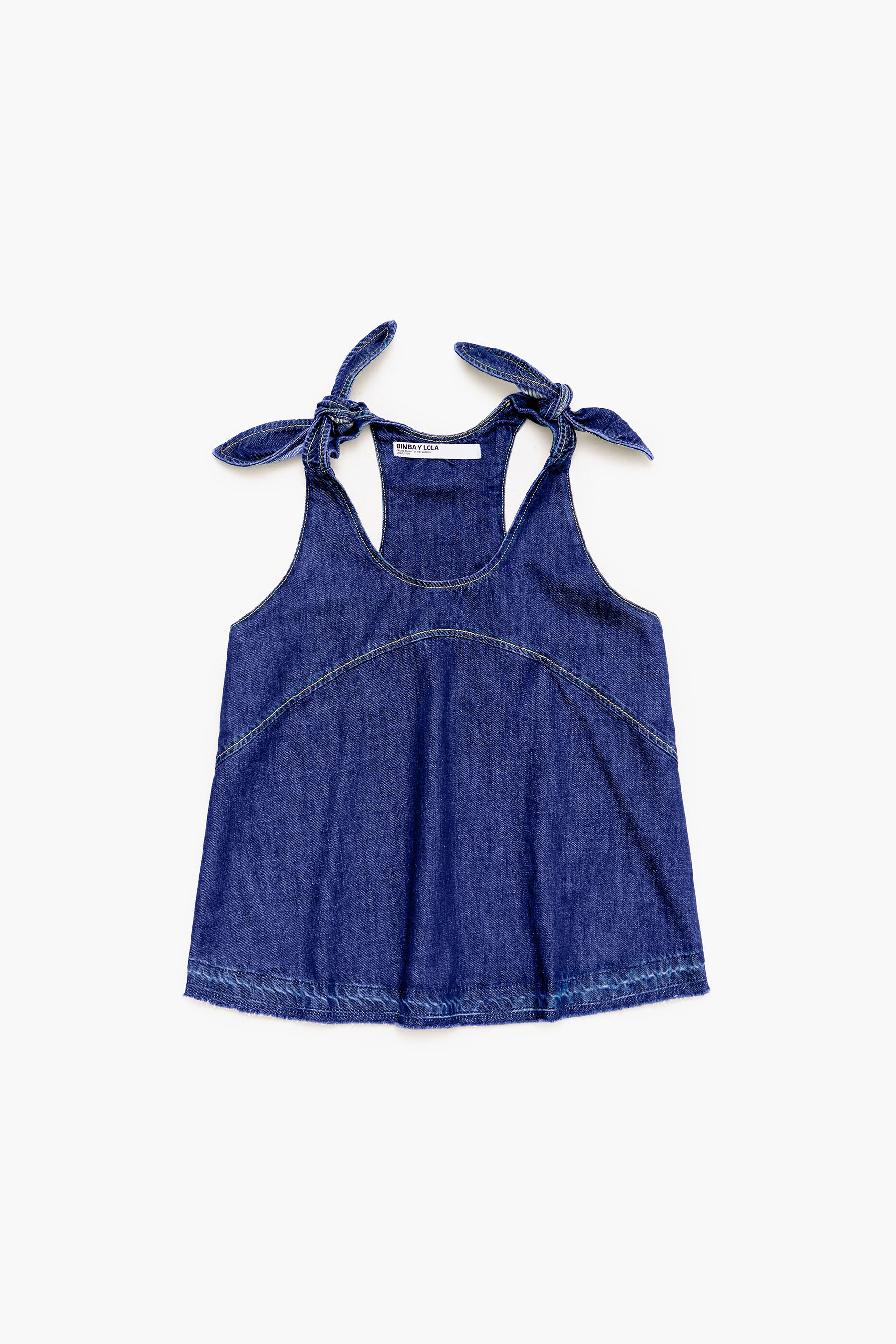 Top jeans azul escuro