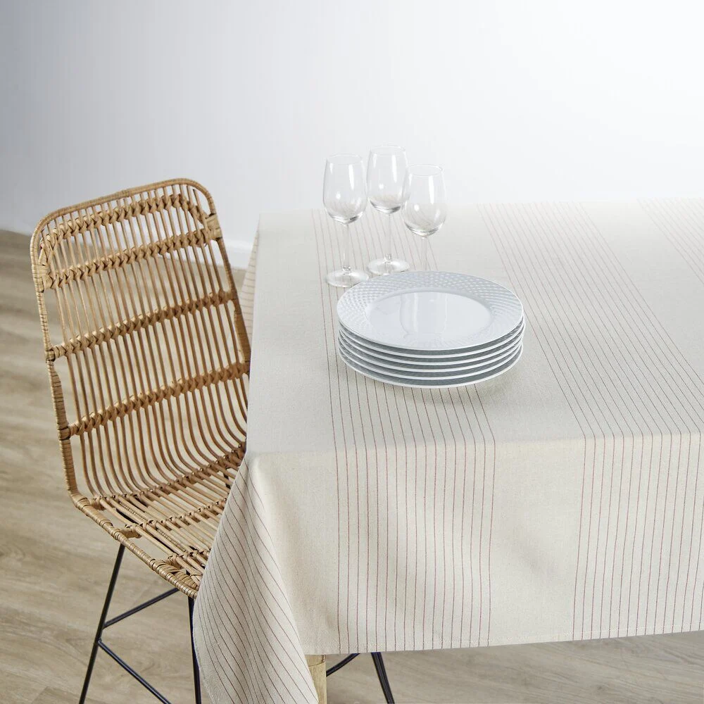 Nappe tissé coton beige 150x150cm
