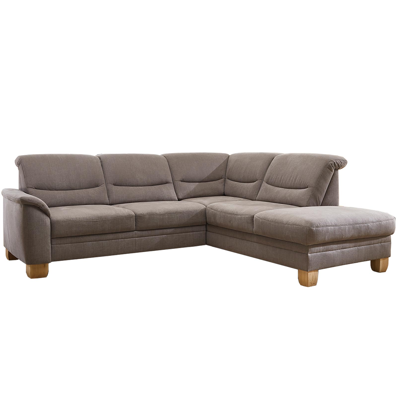 polsterpower Ecksofa - mandel - Recamiere rechts - Basismodell