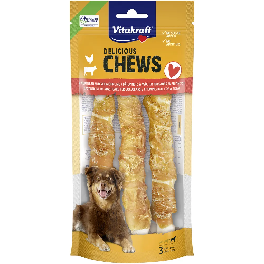 Vitakraft Deli Chews tyggestænger med kylling, L - 3 stk.