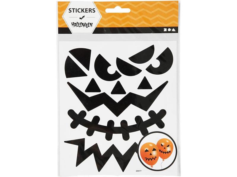 Creativ Company Halloween Gesichter, 1 Blatt Sticker für Kürbis oder Ballon