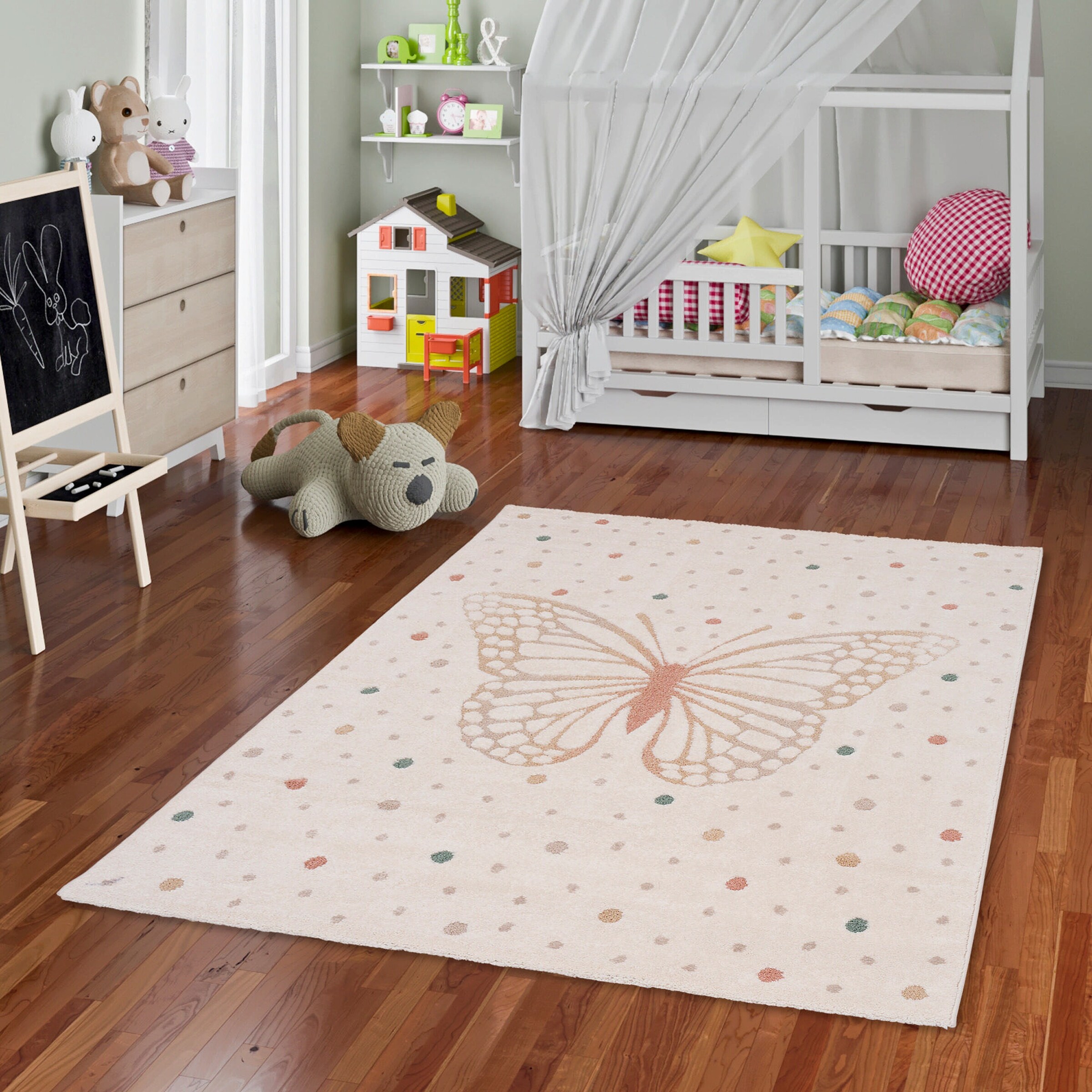 Pergamon Kinder Teppich Happy Kids Creme - 120x170 cm