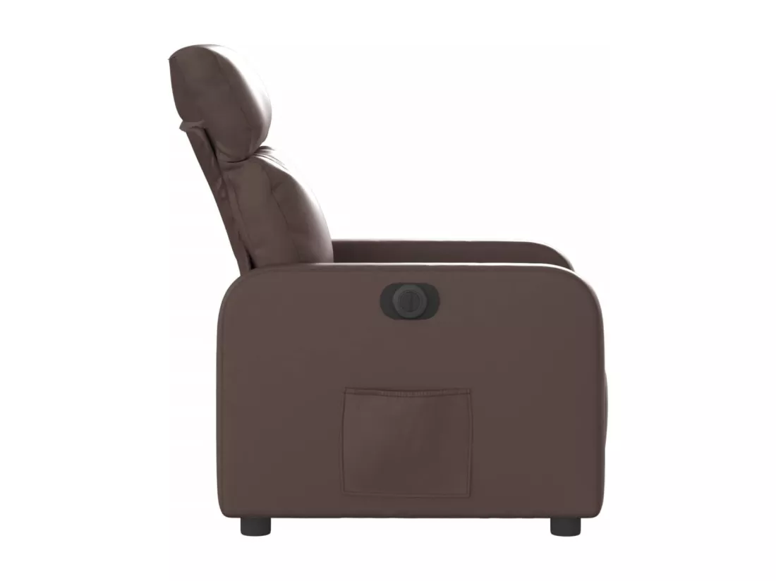 Fauteuil inclinable électrique Marron Similicuir