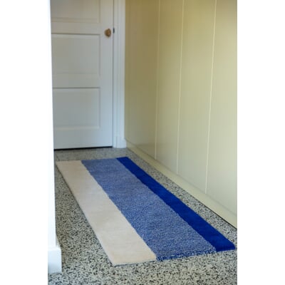 Teppich Lex, Blau-Weiß, Streifen
