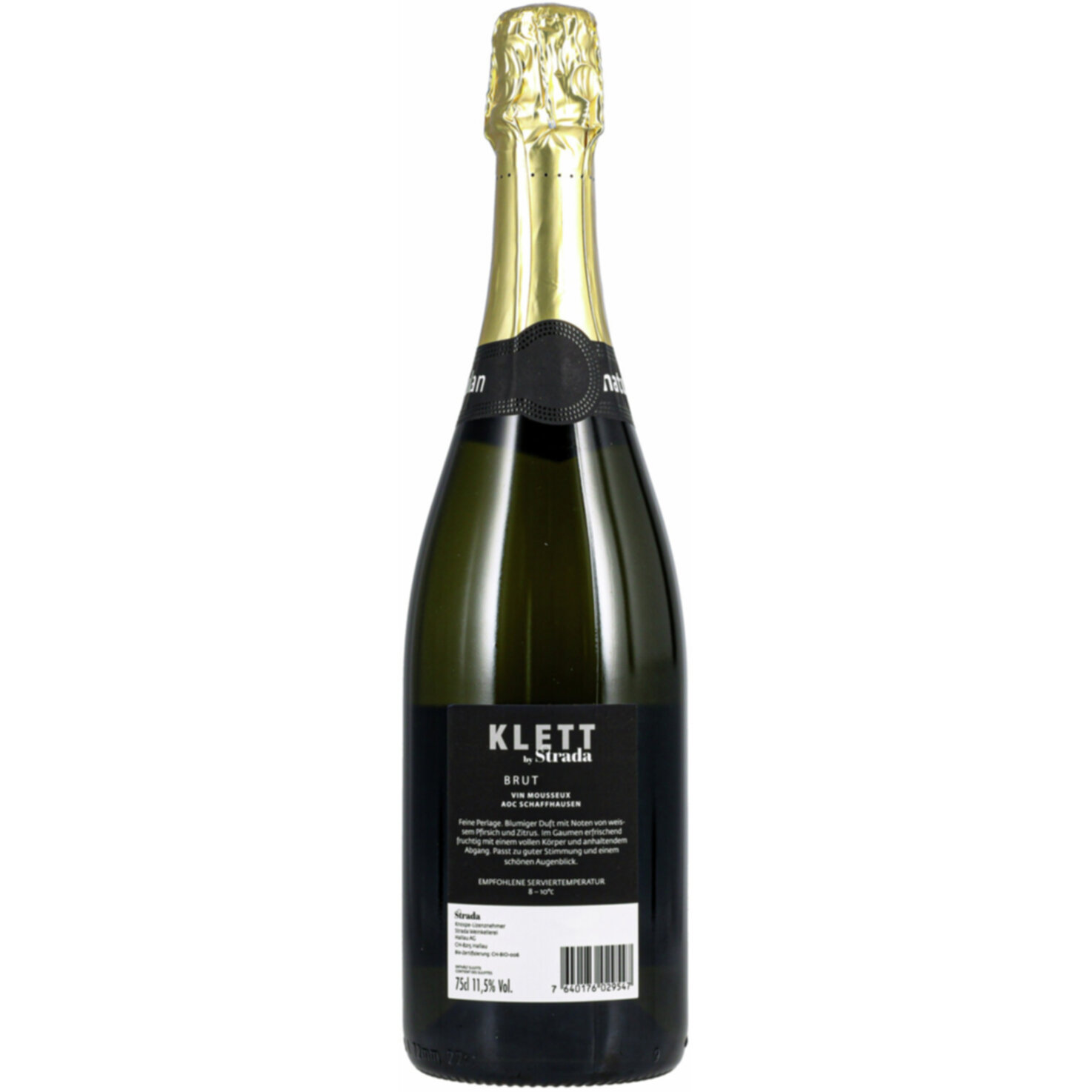 Schaffhausen AOC Bio Klett by Strada Vin Mousseux Brut -75cl