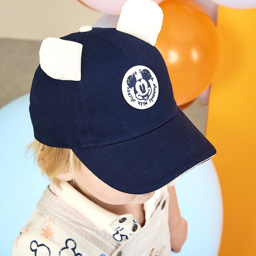 Casquette en twill oreilles 3D Mickey Disney pour bébé garçon - Bleu marine