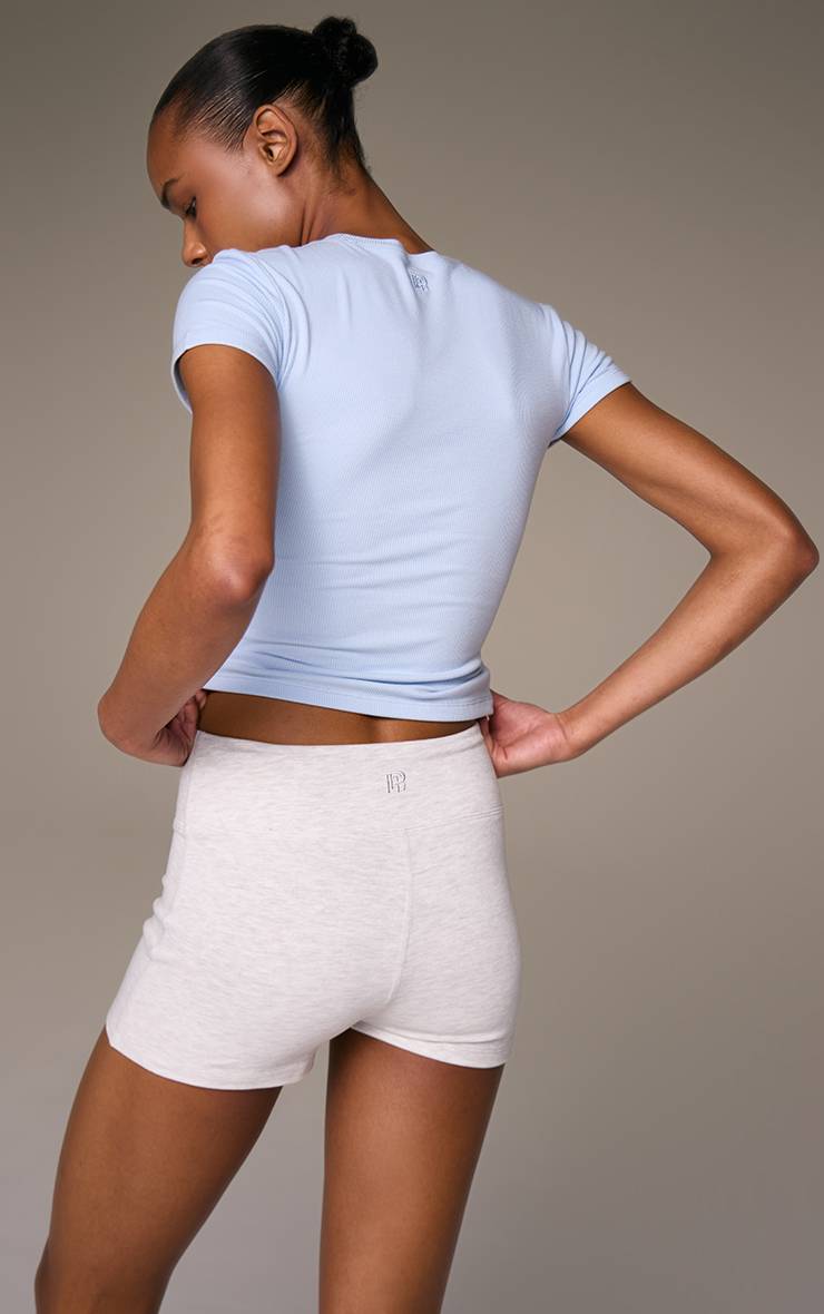 Gris Short Moulant En Coton Doux