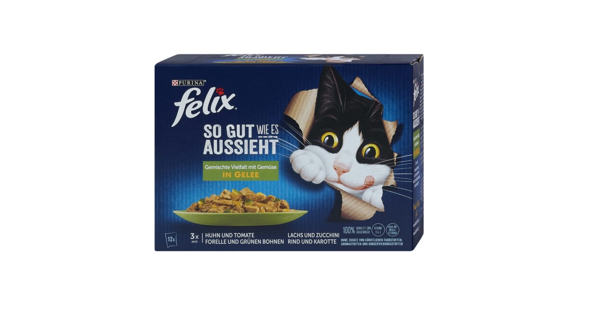 PURINA Felix Gemüse in Gelee 12x 85 gr