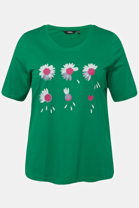T-Shirt, Blüten, Classic, Rundhals, Halbarm