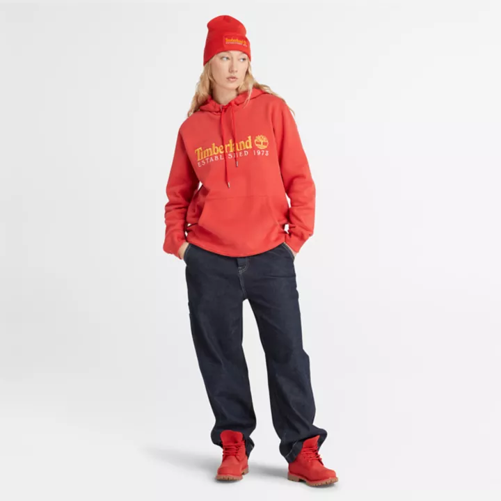 Moletom com capuz Timberland 50º Aniversário na cor vermelha