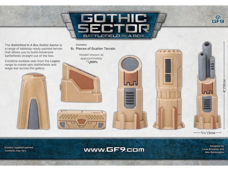 Gale Force Nine Gelände Gothic Sector: United Frontier Scat Vorbemaltes Gelände für Miniaturen-Spiele
