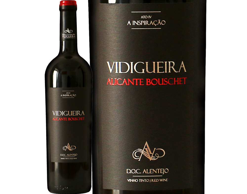 VINHO TINTO VIDIGUEIRA ALICANTE BOUSCHET ALENTEJO 0.75L