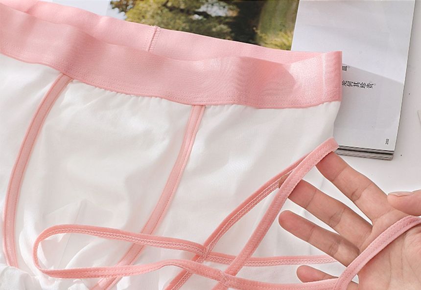 Pancherry - Koppelset: Contrasterende slip + Boxershort