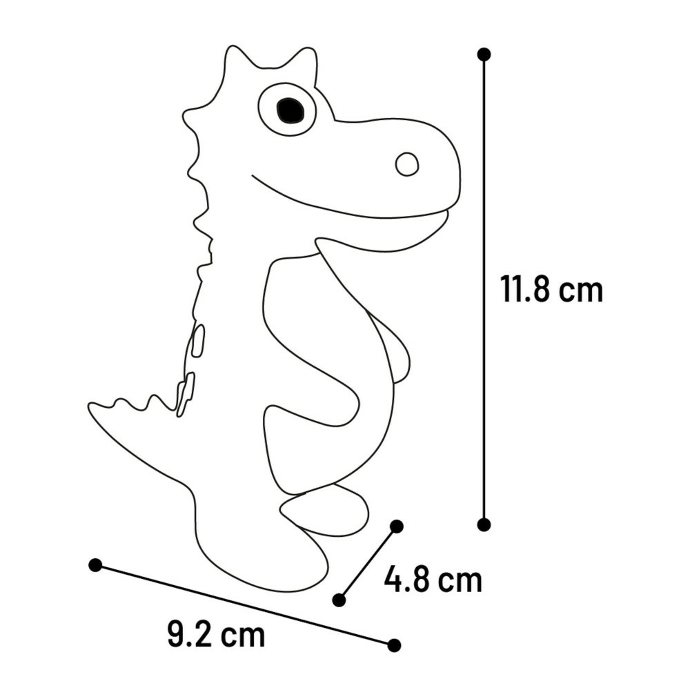 Jouet dinosaure noir puga en latex hauteur 12 cm pour chien