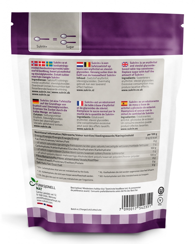 Funksjonell Mat Sukrin+ 500g