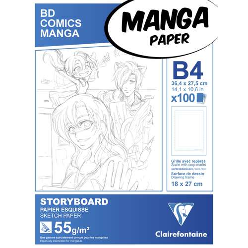 Clairefontaine Mangablock für Storyboard