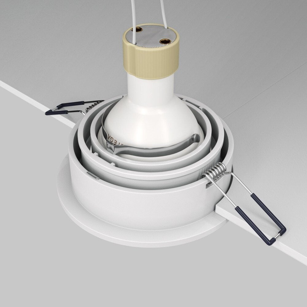 Atom inbouwplafondlamp in wit, GU10, rond, 92mm