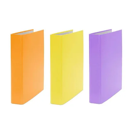Livepac Office Ringbuch DIN A5, 2-Ring, 3 Stück, je 1x in orange, gelb und lila