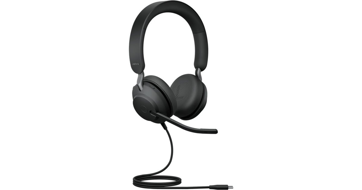 JabraJBR Evolve2 40 SE Stereo USB-C UC on-ear headset  (Zwart)