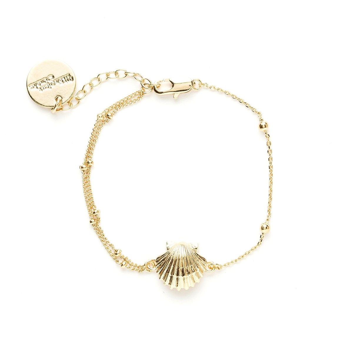 bracelet coquillage doré à l'or fin - NÉRÉE