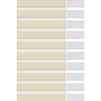 Kleurstaal GAMMA maatwerk dubbel plisségordijn deels verduisterend creme (8202)