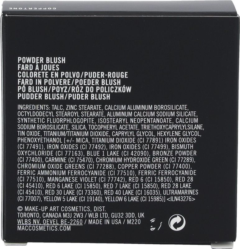 Mac Matte Powder Blush Coppertone 6 Gr