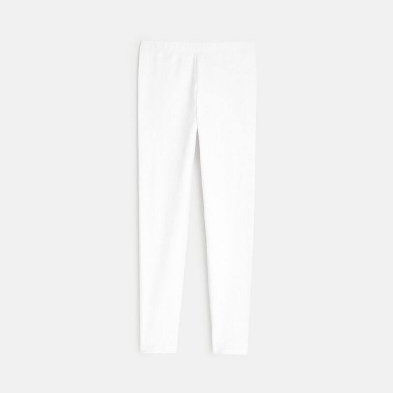 Leggings unis blanc fille