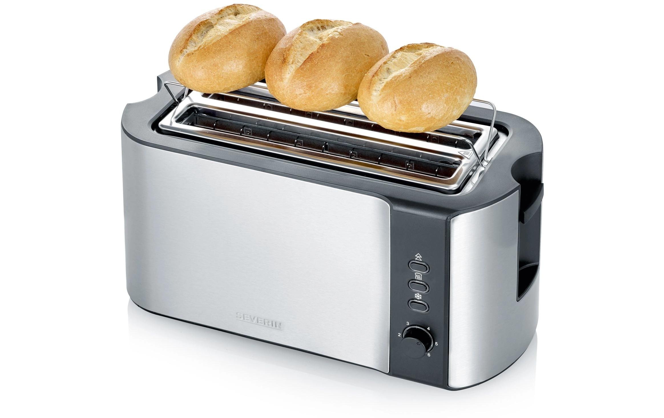 Severin Toaster »AT 2590 Schwarz/Silber« für 4 Scheiben 1400 W