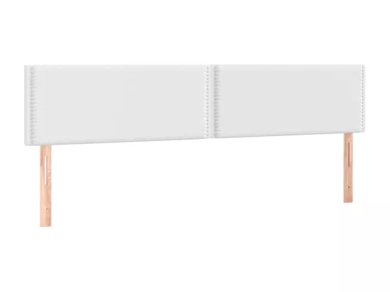 Sommier tapissier et matelas et LED Blanc 180x200 cm Similicuir