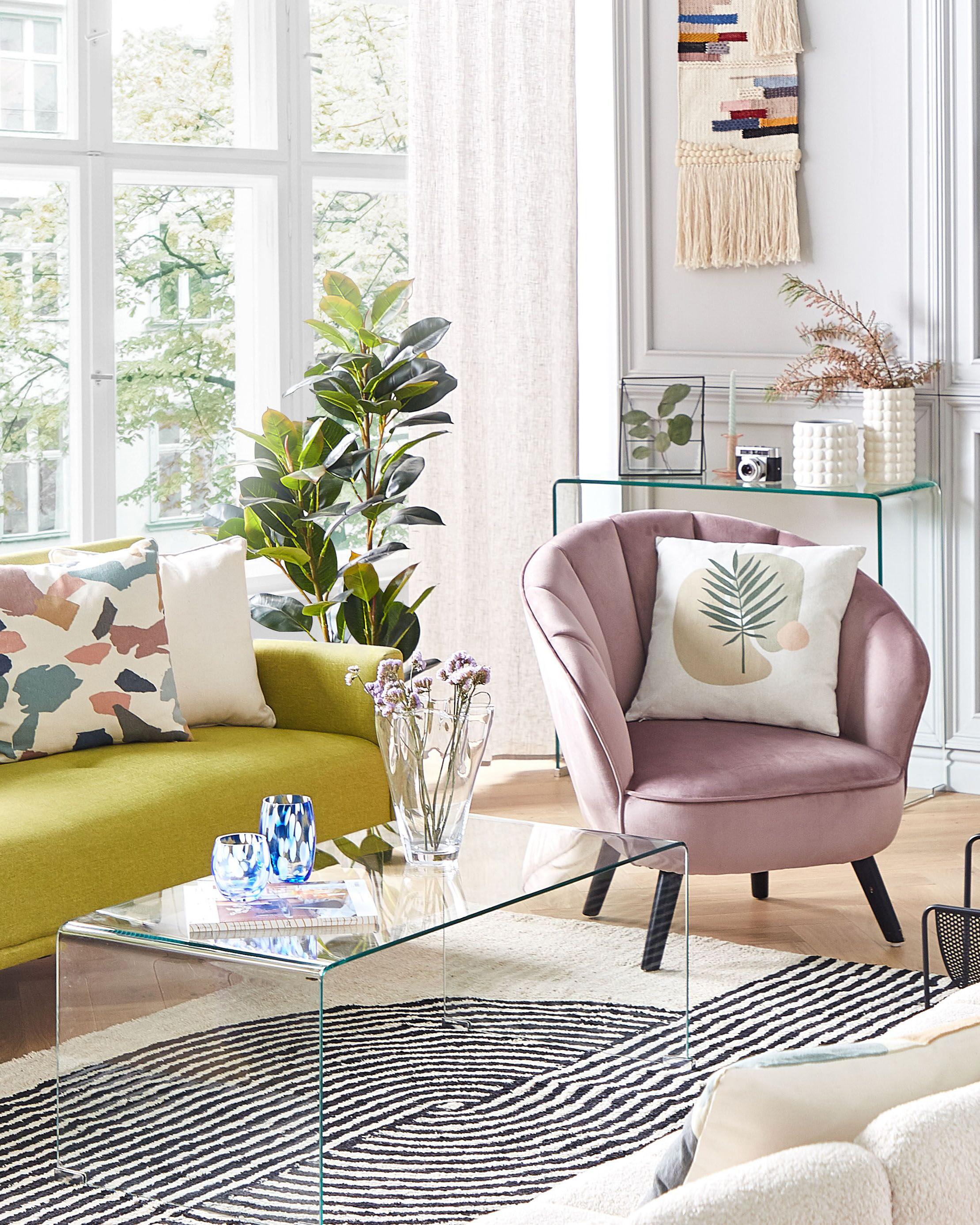 Fauteuil DALA Fluweel Roze