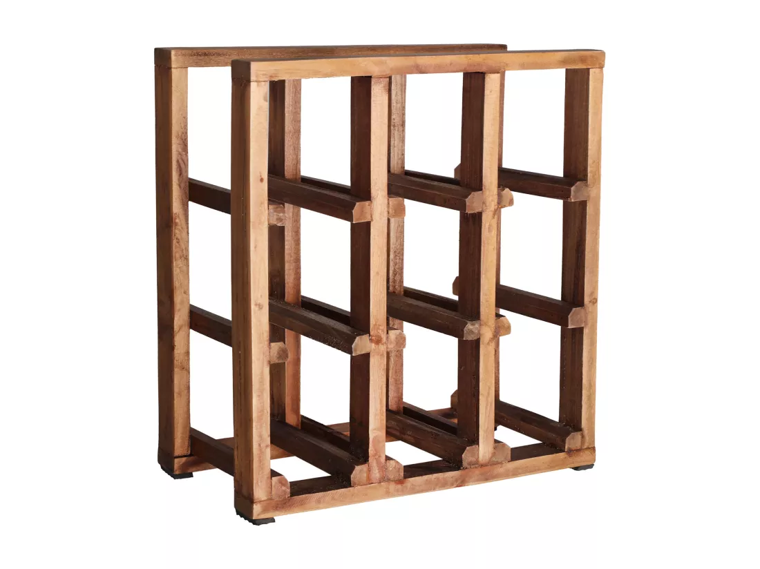 Casiers à vin en bois de mahogany marron 38x20x40 cm