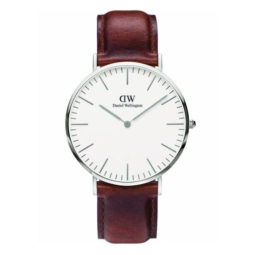 Daniel Wellington Classic DW00100021 Herreur, Stål/Brun, 40 mm