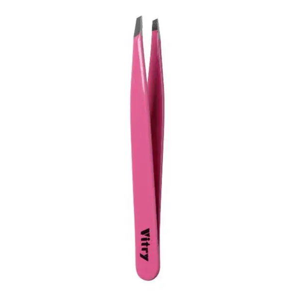 Pinça de bolso Vitry com mandíbulas anguladas, aço inoxidável, rosa