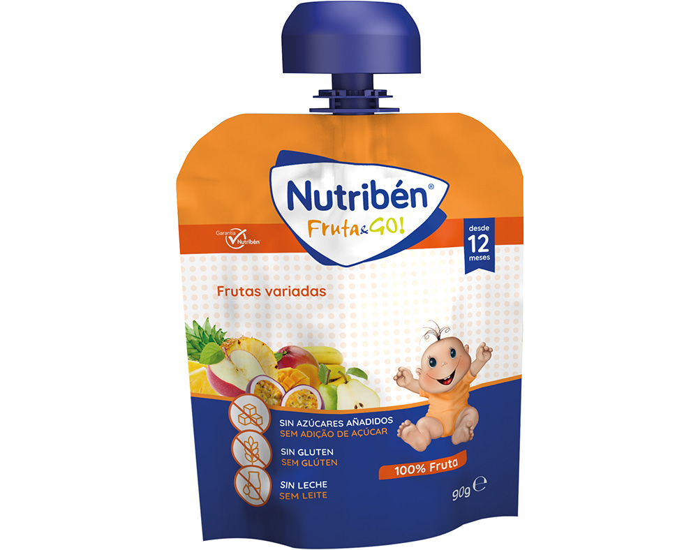 SAQUETAS FRUTA&GO NUTRIBEN FRUTAS VARIADAS 90G