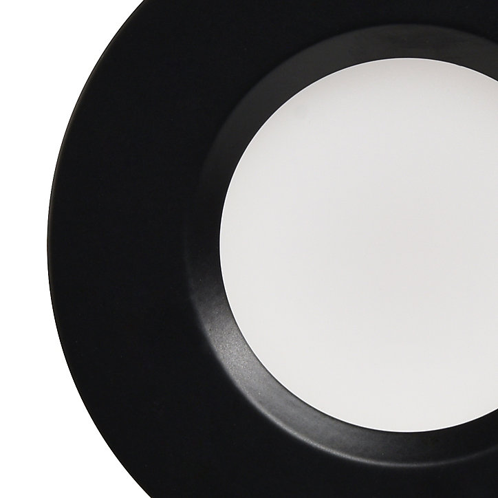 Spot encastrable Etana LED intégrée blanc chaud IP65 410lm 4.7W Ø8.5cmxH.3.1cm métal noir GoodHome