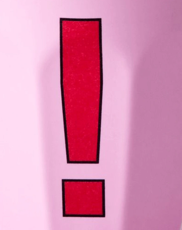 Melamin-Becher EXCLAMATION MARK - MEDIUM in pink