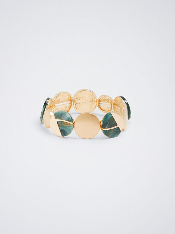 Pulseira de resina elástica - Verde