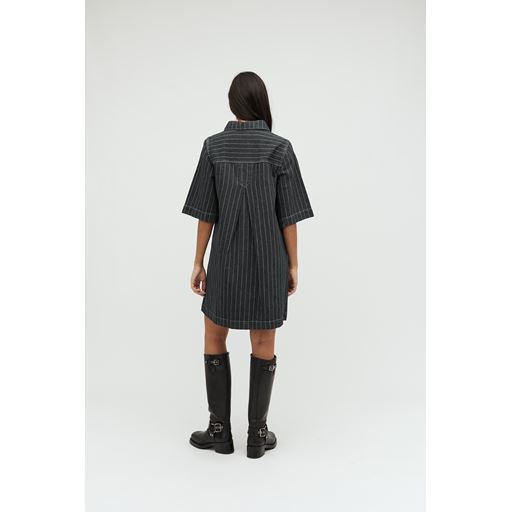 Global Funk Mira-G Kjole, Dark Grey Pinstripe, L