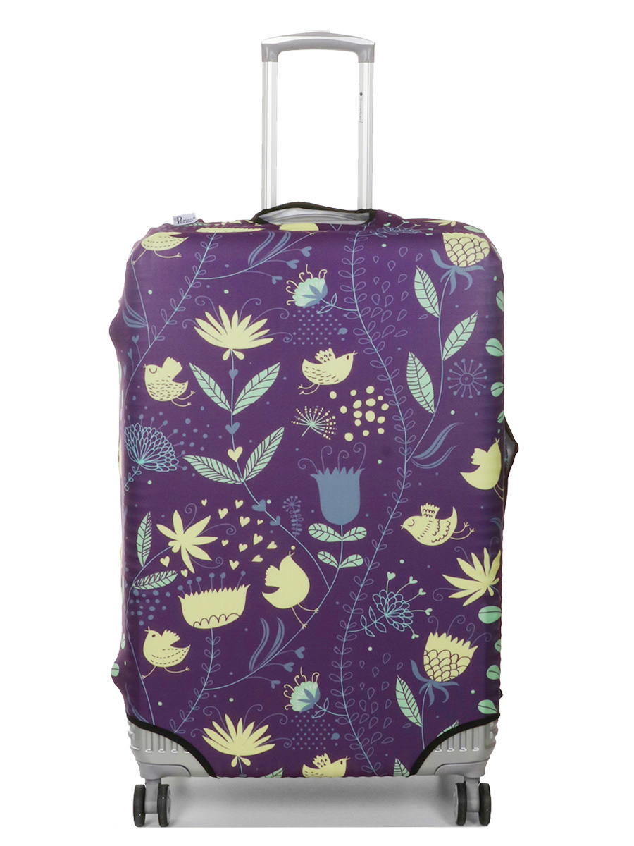 Housse de valise Periea Purple with Yellow Birds L
