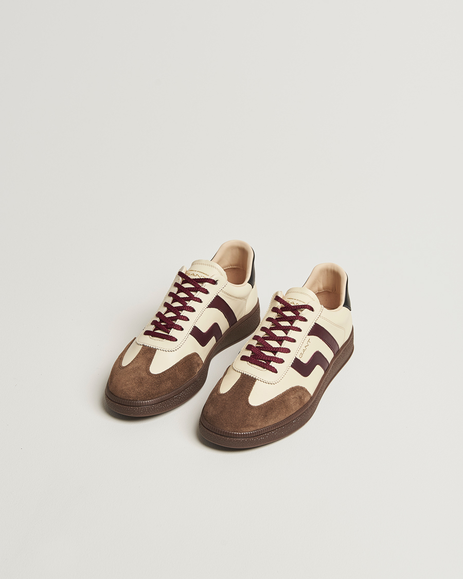 GANT Cuzmo Leather/Suede Sneaker Ivory/Brown