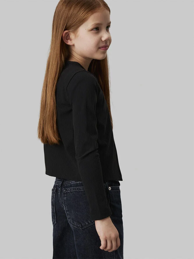 Calvin Klein RIB CARDIGAN TOP TWIN SET Ck black
