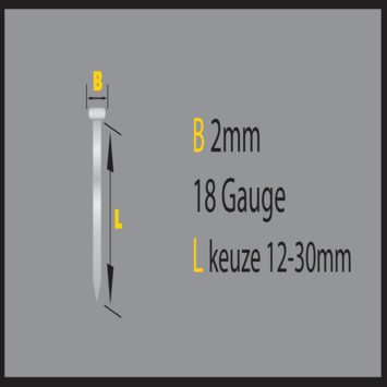Stanley nagels type j 2x25mm 1000st