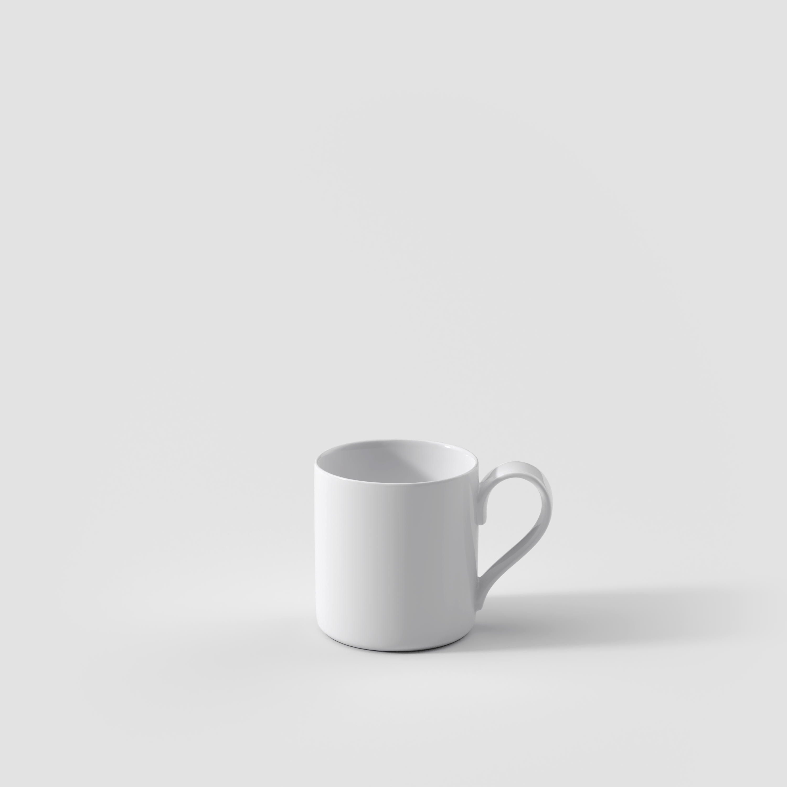 Modern Grace Espresso cup White, 2.1 oz, Premium Bone Porcelain