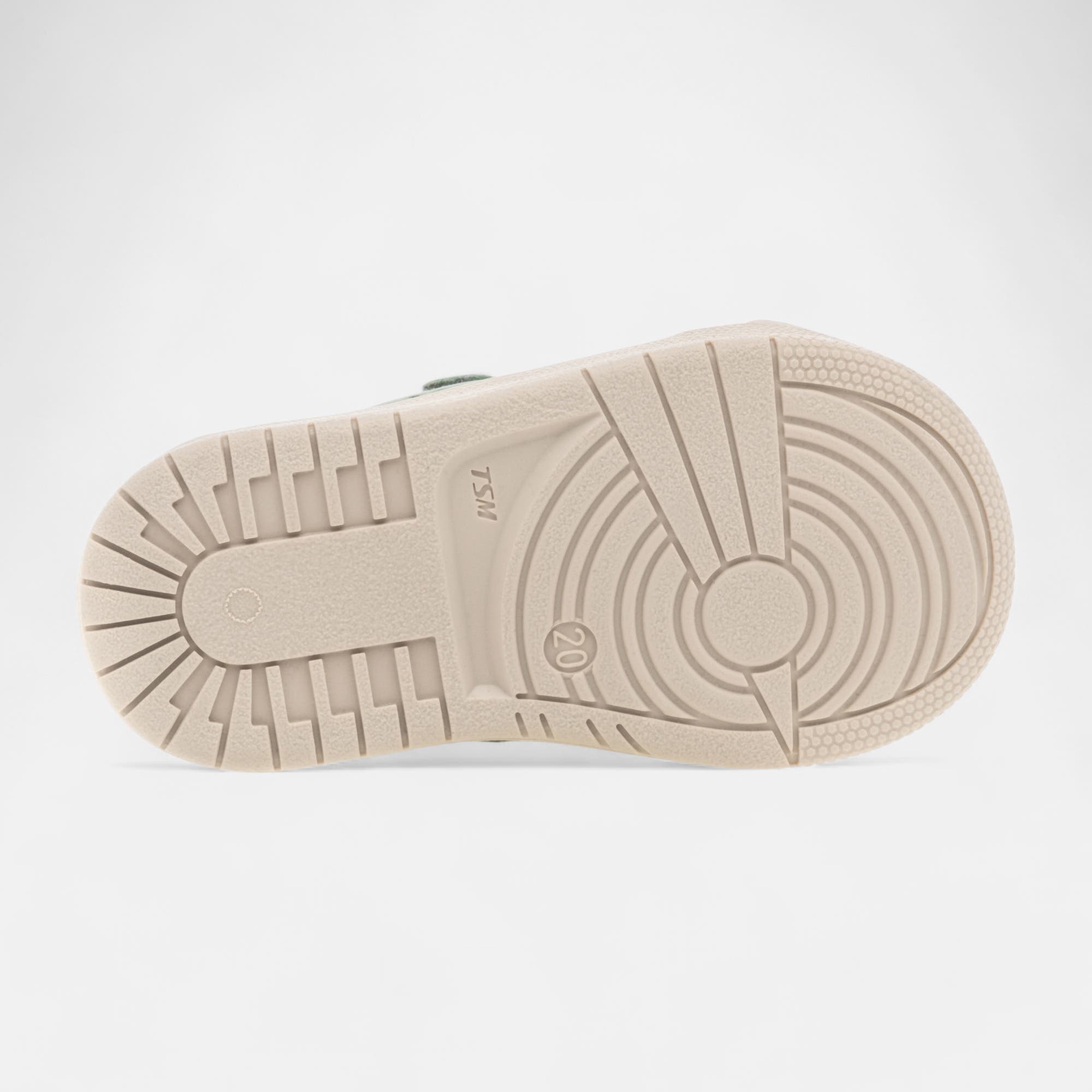 Baskets basses Bébé garçon en cuir vert clair